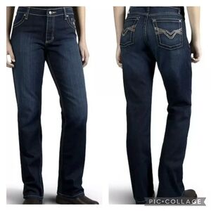 Harley Davidson HD Jeans Women's Rhinestone Mid Rise Bootcut Stretch Blue Sz 10
